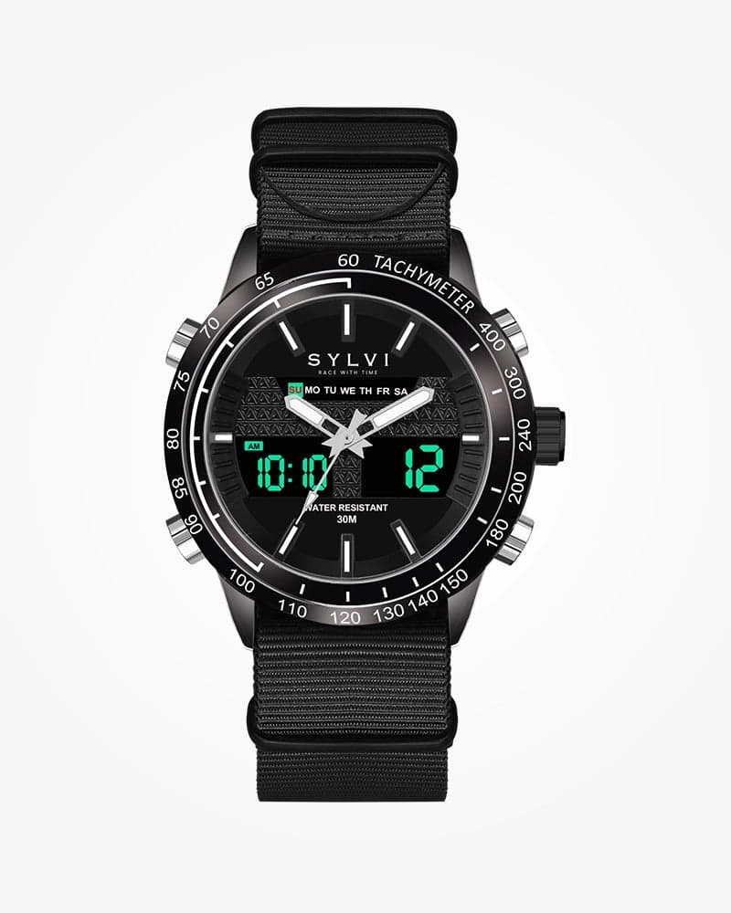 Hawk — Black Nylon by Sylvi Watches